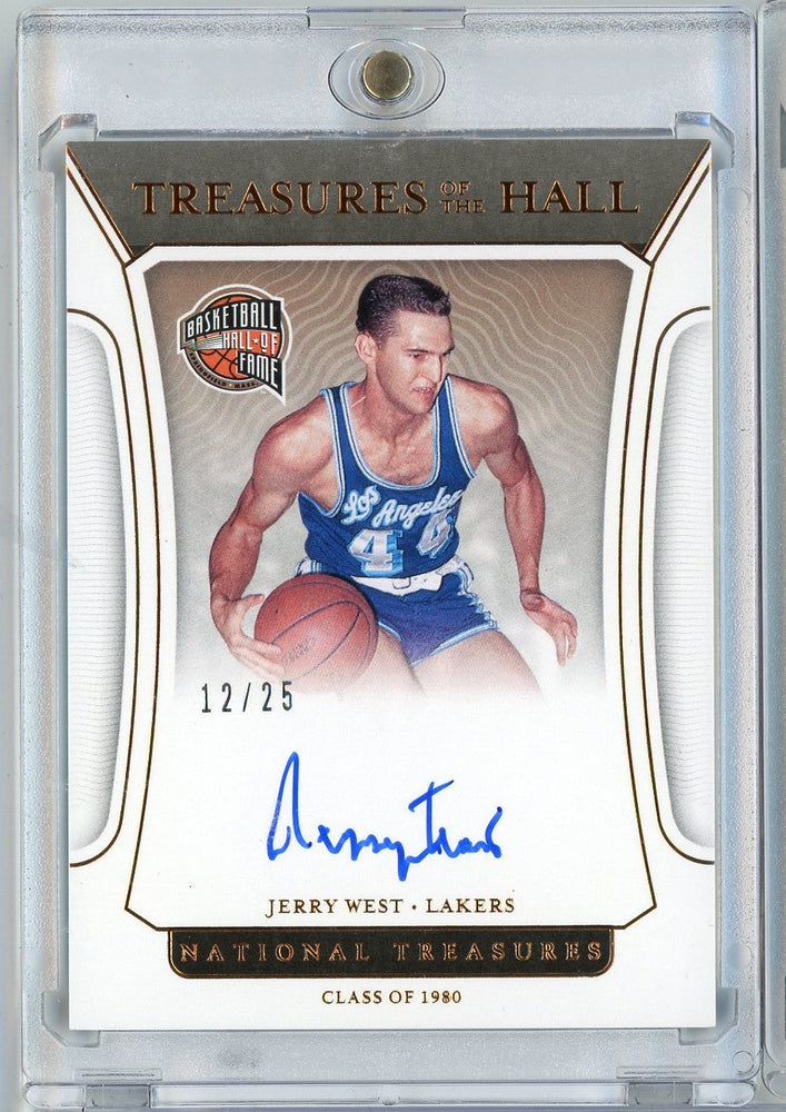 2021 Panini National Treasures Jerry West #TOHJWS /25 Treasures of the Hall Auto Basketball Card (ONLINE ORDER ONLY)
