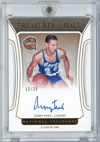 2021 Panini National Treasures Jerry West #TOHJWS /25 Treasures of the Hall Auto Basketball Card (ONLINE ORDER ONLY)