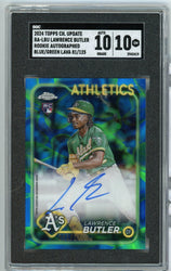 Graded 2024 Topps Chrome Update Lawrence Butler #RALBU Blue Green Lava #/125 Rookie RC Baseball Card SGC 10 Auto 10 (ONLINE ORDER ONLY)