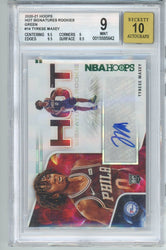 2020 Panini Hoops Tyrese Maxey #HR-TMA Hot Signatures Rookies Green Autograph Rookie RC Basketball Card BGS 10 Auto (ONLINE ORDER ONLY)