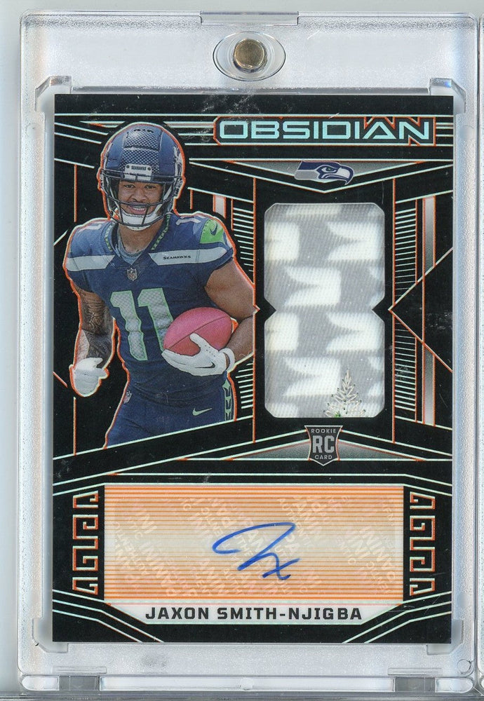 2023 Obsidian Jaxon Smith-Njigba #203 /49 Rookie Patch Auto Rookie RC Football Card (ONLINE ORDER ONLY)
