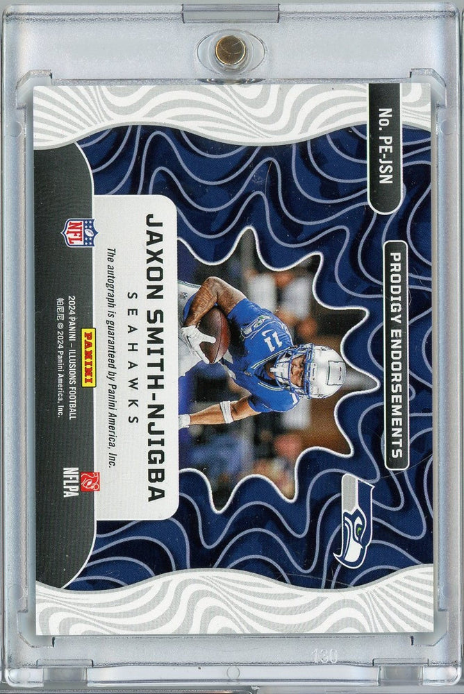 2023 Panini Illusions Jaxon Smith-Njigba #PEJSN /99 Rookie Patch Auto Rookie RC Football Card (ONLINE ORDER ONLY)