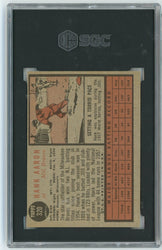 Graded 1962 Topps Hank Aaron #320 Baseball Card SGC 5.5 Excellent+ (ONLINE ORDER ONLY)