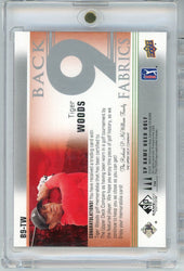2021 Upper Deck SP Game Used Back 9 Fabrics Tiger Woods #B9TW Event Worn Relic Golf Card