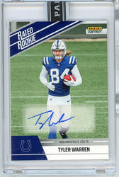 2025 Panini Instant NFL Tyler Warren #31 Rated Retro Rookie Auto /99 Indianapolis Colts Rookie RC Football Card