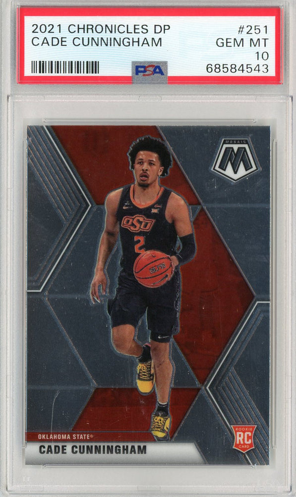 Graded 2021 Panini Chronicles Draft Picks Cade Cunningham #251 Rookie RC Basketball Card PSA 10 Gem Mint