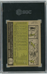 Graded 1961 Topps Roger Maris #2 Baseball Card SGC 7 Near Mint