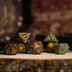 Indian, Indian Agate Stone Dice Set - Dice Around the World Collection (ONLINE ORDER ONLY)