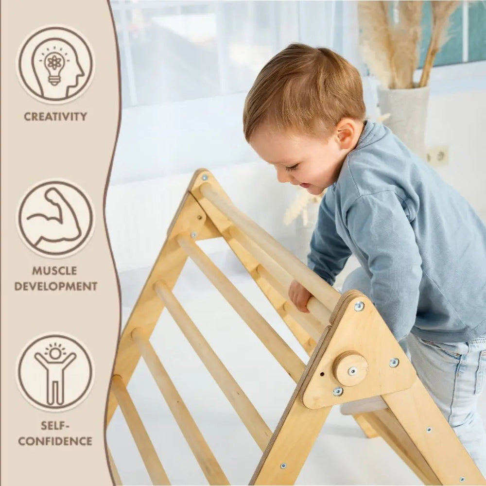 Indoor Montessori Triangle Climbing Ladder for Toddlers 1-7 y.o. (ONLINE ORDER ONLY)