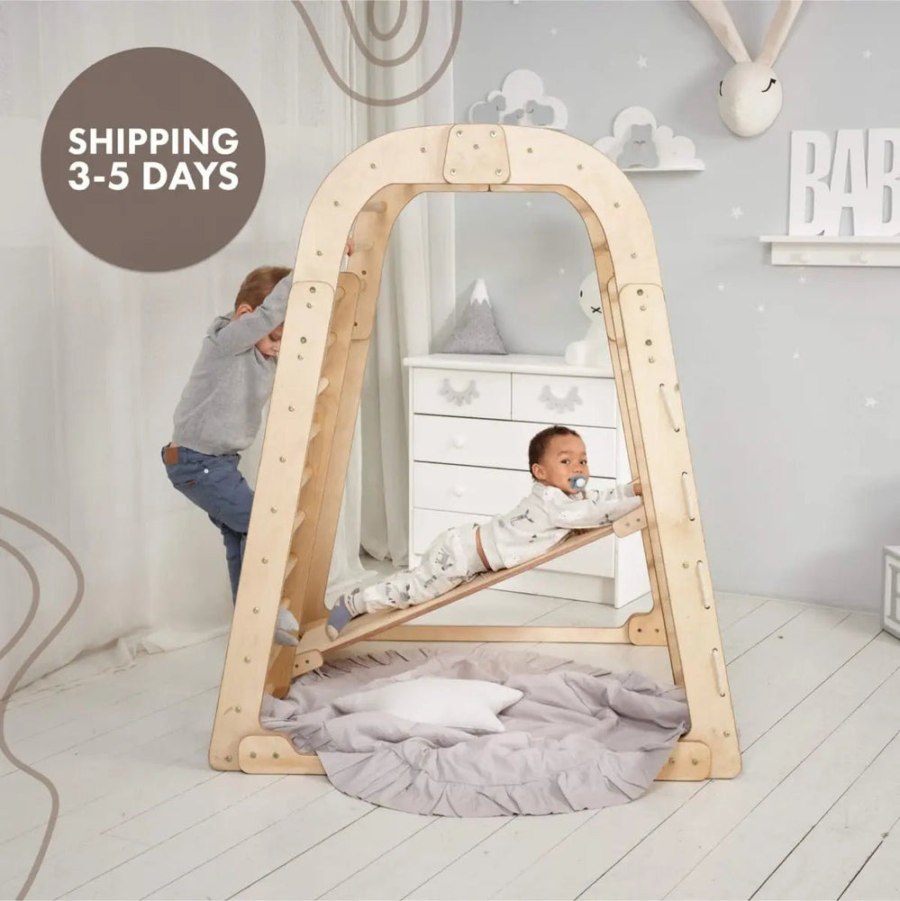 Indoor Wooden Playground for Children - 6in1 Playground + Swings Set + Slide Board (ONLINE ORDER ONLY)