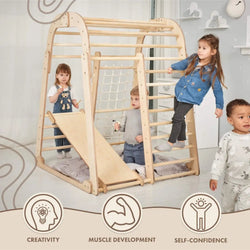 Indoor Wooden Playground for Children - 6in1 Playground + Swings Set + Slide Board (ONLINE ORDER ONLY)