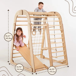 Indoor Wooden Playground for Children - 6in1 Playground + Swings Set + Slide Board (ONLINE ORDER ONLY)