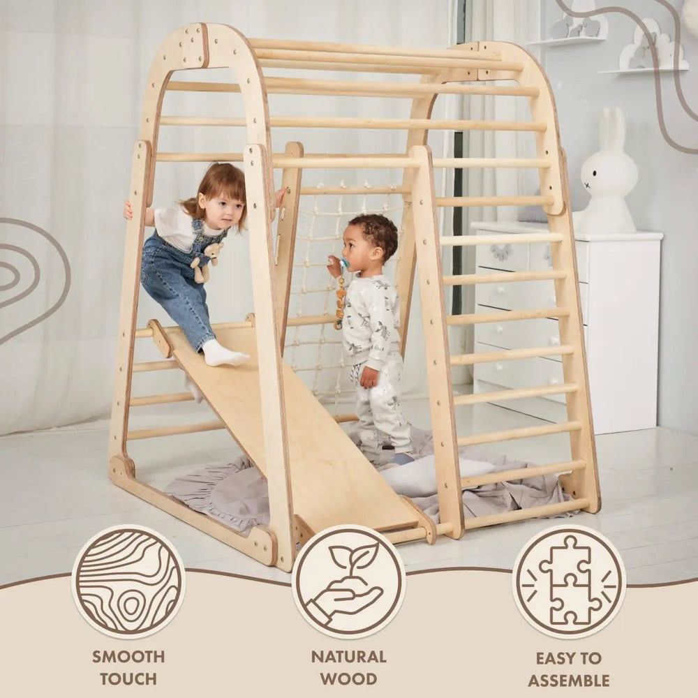 Indoor Wooden Playground for Children - 6in1 Playground + Swings Set + Slide Board (ONLINE ORDER ONLY)