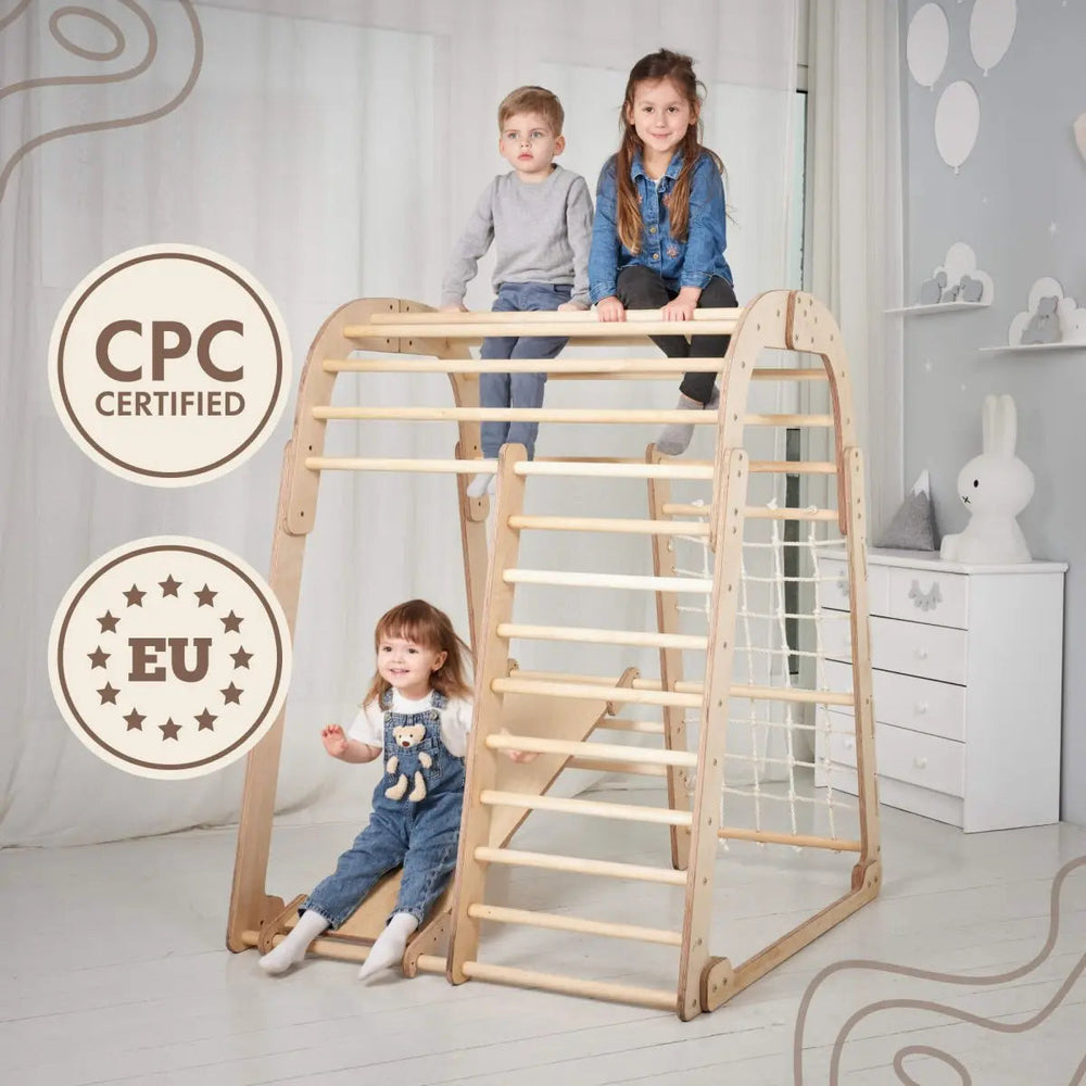 Indoor Wooden Playground for Children - 6in1 Playground + Swings Set + Slide Board (ONLINE ORDER ONLY)