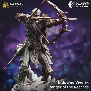 Indua'ne Viverik, Ranger of the Reaches (Male Drow Ranger) (Online Order Only)