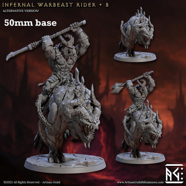 Infernal Belzatu Warbeast Riders: Sculpt B (Demon Warrior Cavalry Unit) (Online Only)