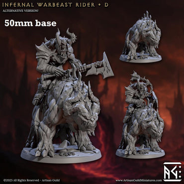 Infernal Belzatu Warbeast Riders: Sculpt D (Demon Warrior Cavalry Unit) (Online Only)