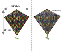 31 Inch Wide WindNSun WindDiamond Spiral Nylon Kite (ONLINE ORDER ONLY)