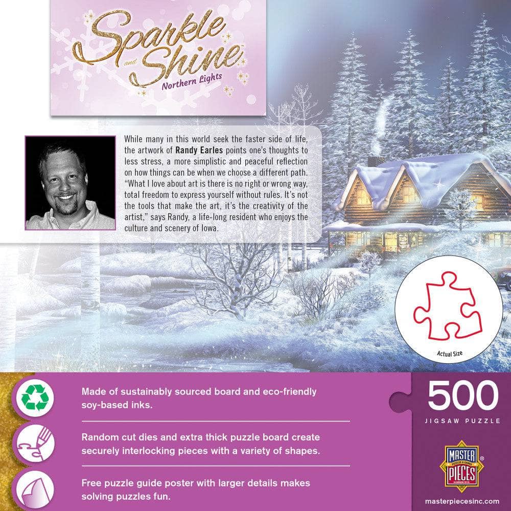 Sparkle & Shine - Northern Lights 500 Piece Glitter Jigsaw Puzzle (ONLINE ORDER ONLY)