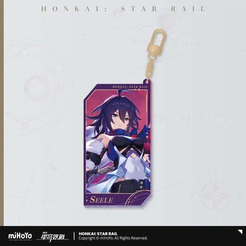 Honkai: Star Rail Invitation From The Stellar Series Glitter Quicksand Acrylic Keychain