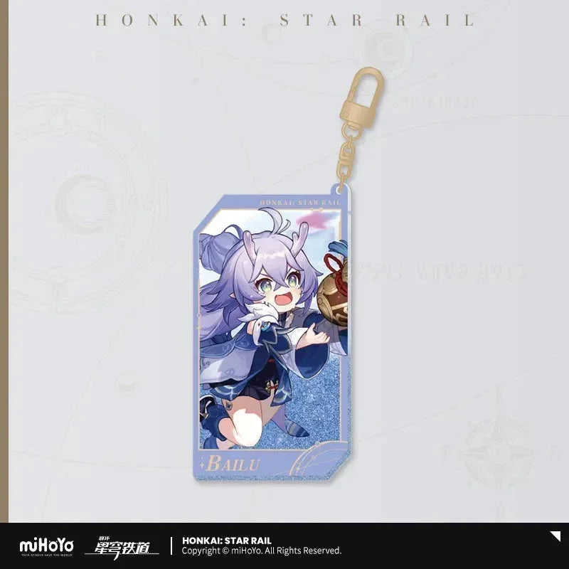 Honkai: Star Rail Invitation From The Stellar Series Glitter Quicksand Acrylic Keychain