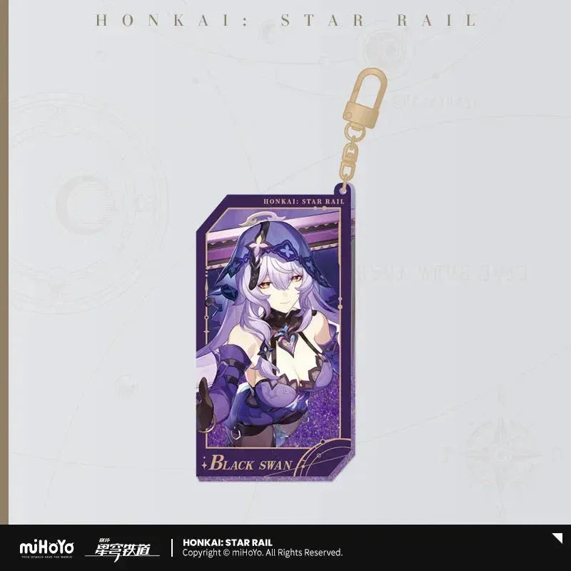 Honkai: Star Rail Invitation From The Stellar Series Glitter Quicksand Acrylic Keychain
