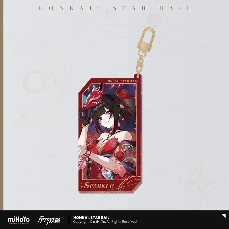 Honkai: Star Rail Invitation From The Stellar Series Glitter Quicksand Acrylic Keychain