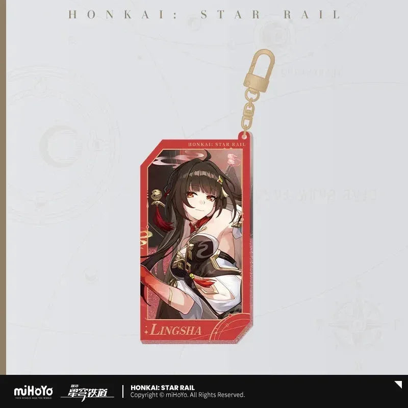 Honkai: Star Rail Invitation From The Stellar Series Glitter Quicksand Acrylic Keychain