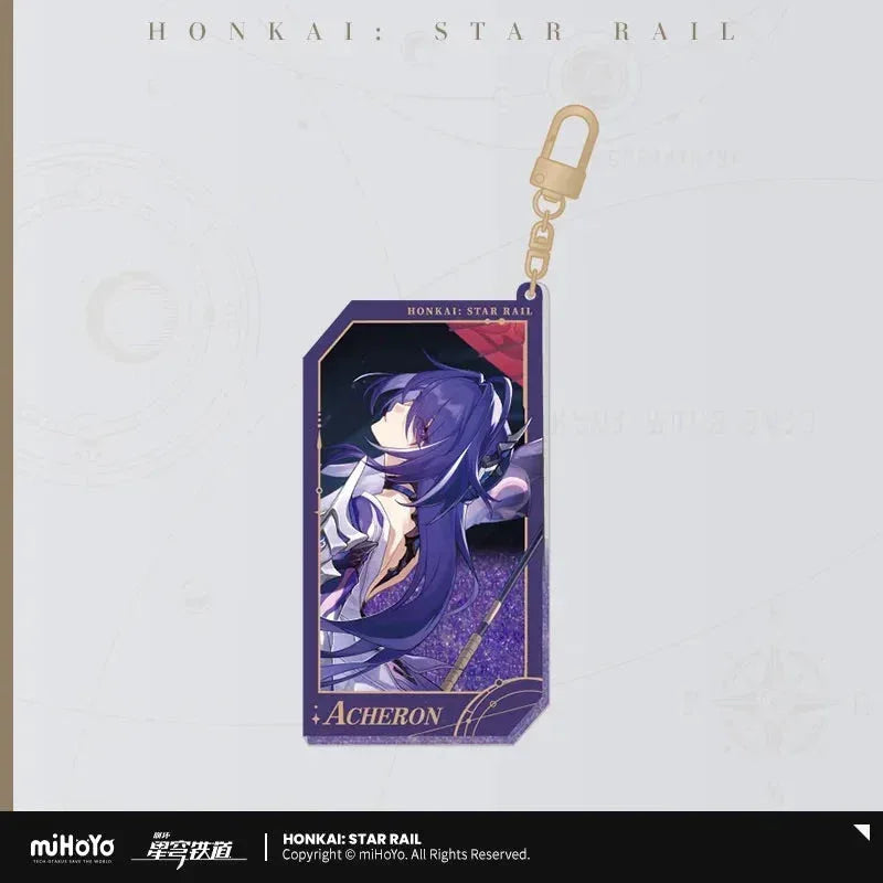 Honkai: Star Rail Invitation From The Stellar Series Glitter Quicksand Acrylic Keychain