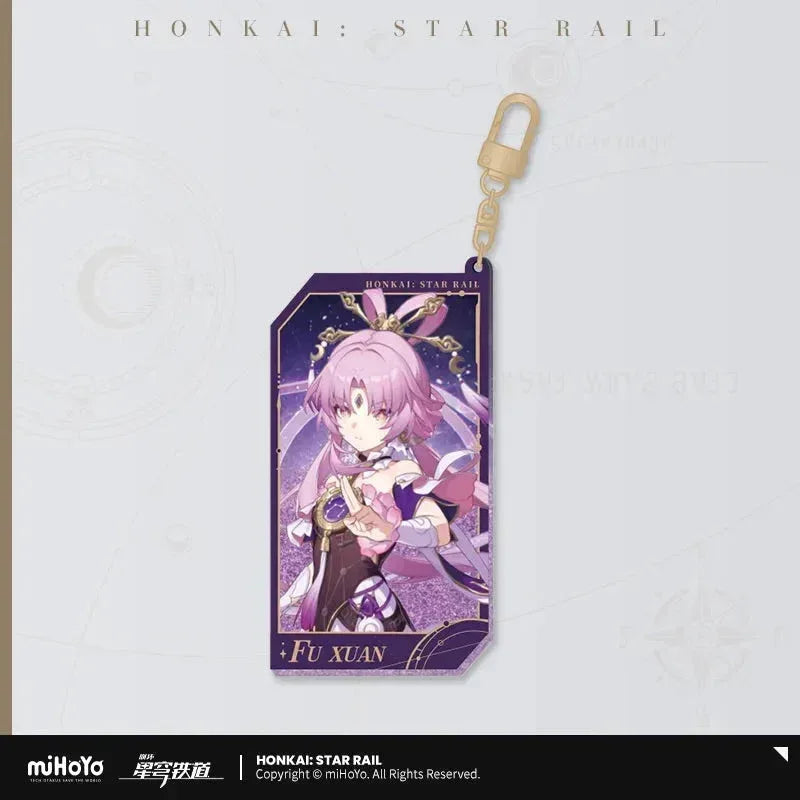 Honkai: Star Rail Invitation From The Stellar Series Glitter Quicksand Acrylic Keychain