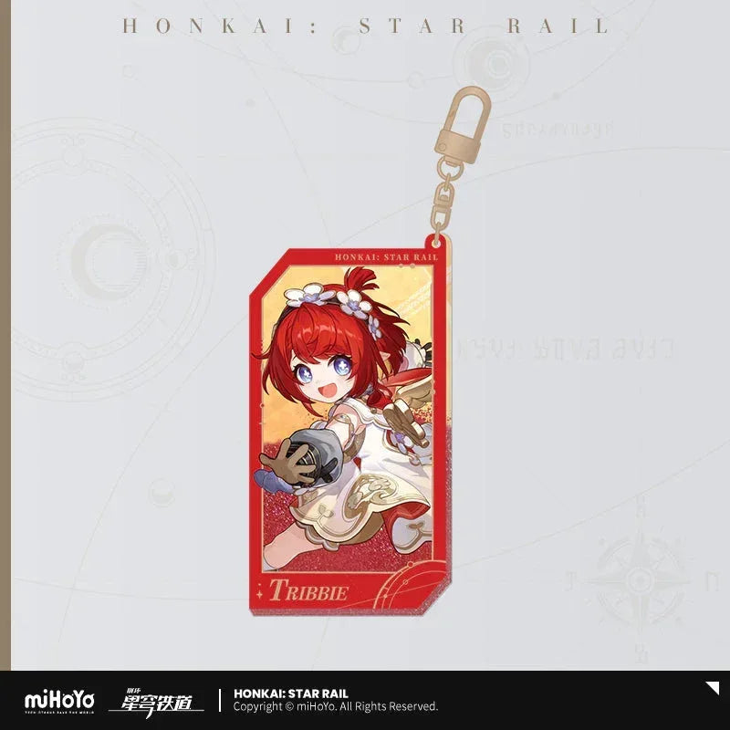 Honkai: Star Rail Invitation From The Stellar Series Glitter Quicksand Acrylic Keychain