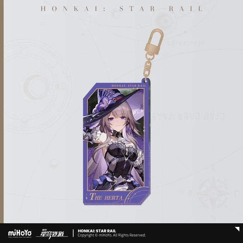 Honkai: Star Rail Invitation From The Stellar Series Glitter Quicksand Acrylic Keychain