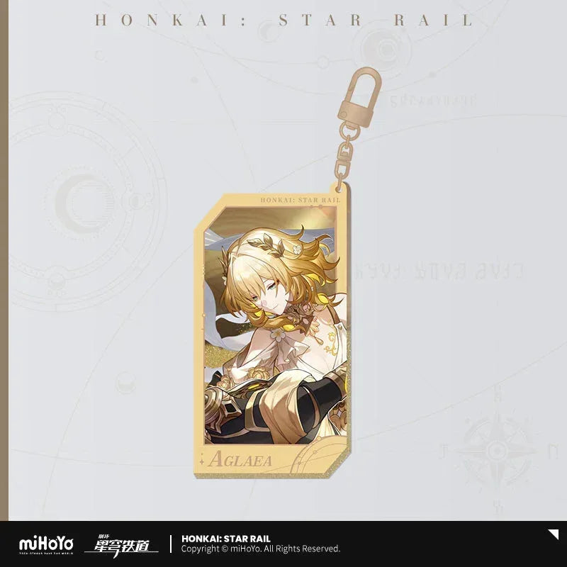 Honkai: Star Rail Invitation From The Stellar Series Glitter Quicksand Acrylic Keychain