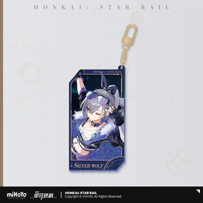 Honkai: Star Rail Invitation From The Stellar Series Glitter Quicksand Acrylic Keychain