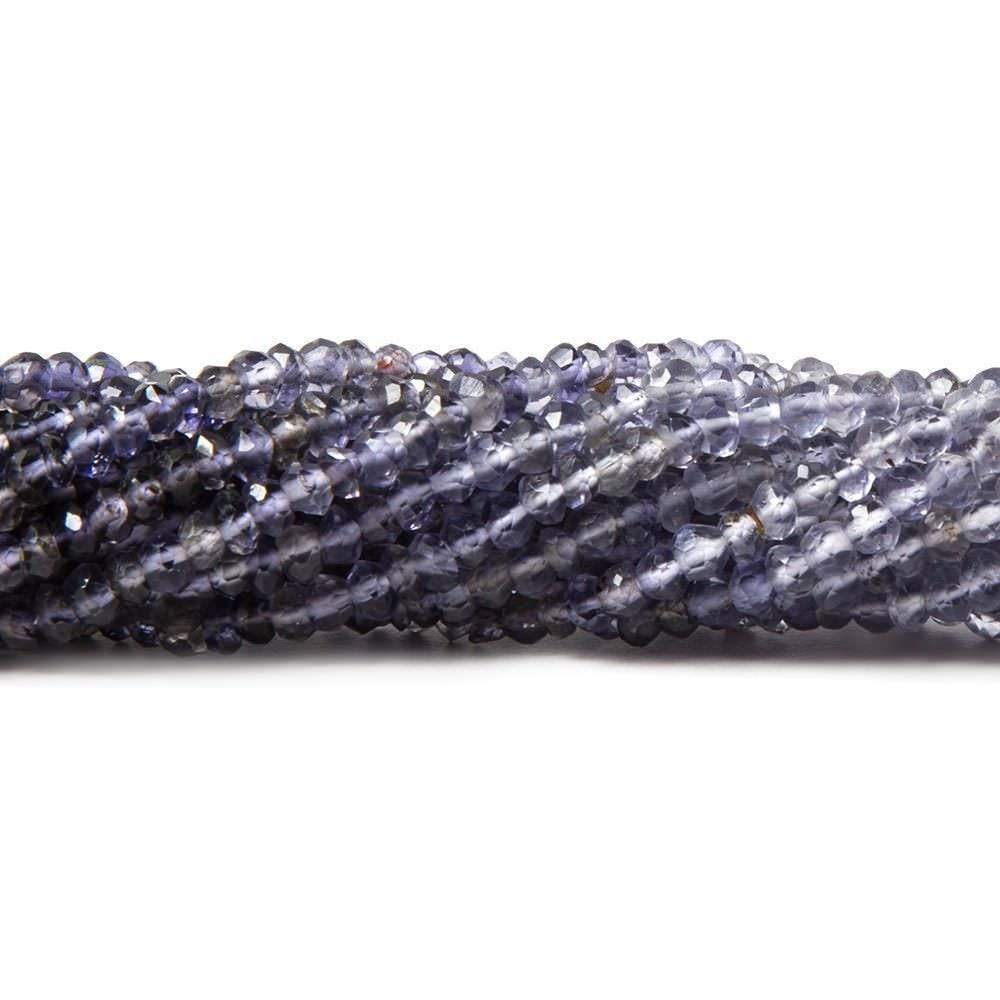 3mm Shaded Iolite Faceted Rondelle Beads 13 inch 185 pieces (ONLINE ORDER ONLY)