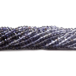 3mm Shaded Iolite Faceted Rondelle Beads 13 inch 185 pieces (ONLINE ORDER ONLY)