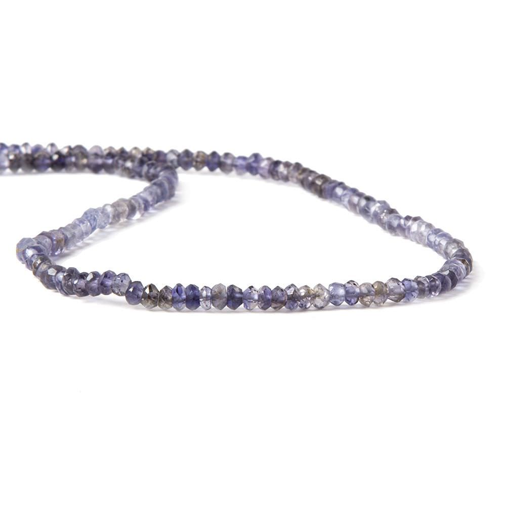 3mm Shaded Iolite Faceted Rondelle Beads 13 inch 185 pieces (ONLINE ORDER ONLY)