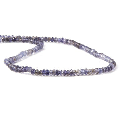 3mm Shaded Iolite Faceted Rondelle Beads 13 inch 185 pieces (ONLINE ORDER ONLY)