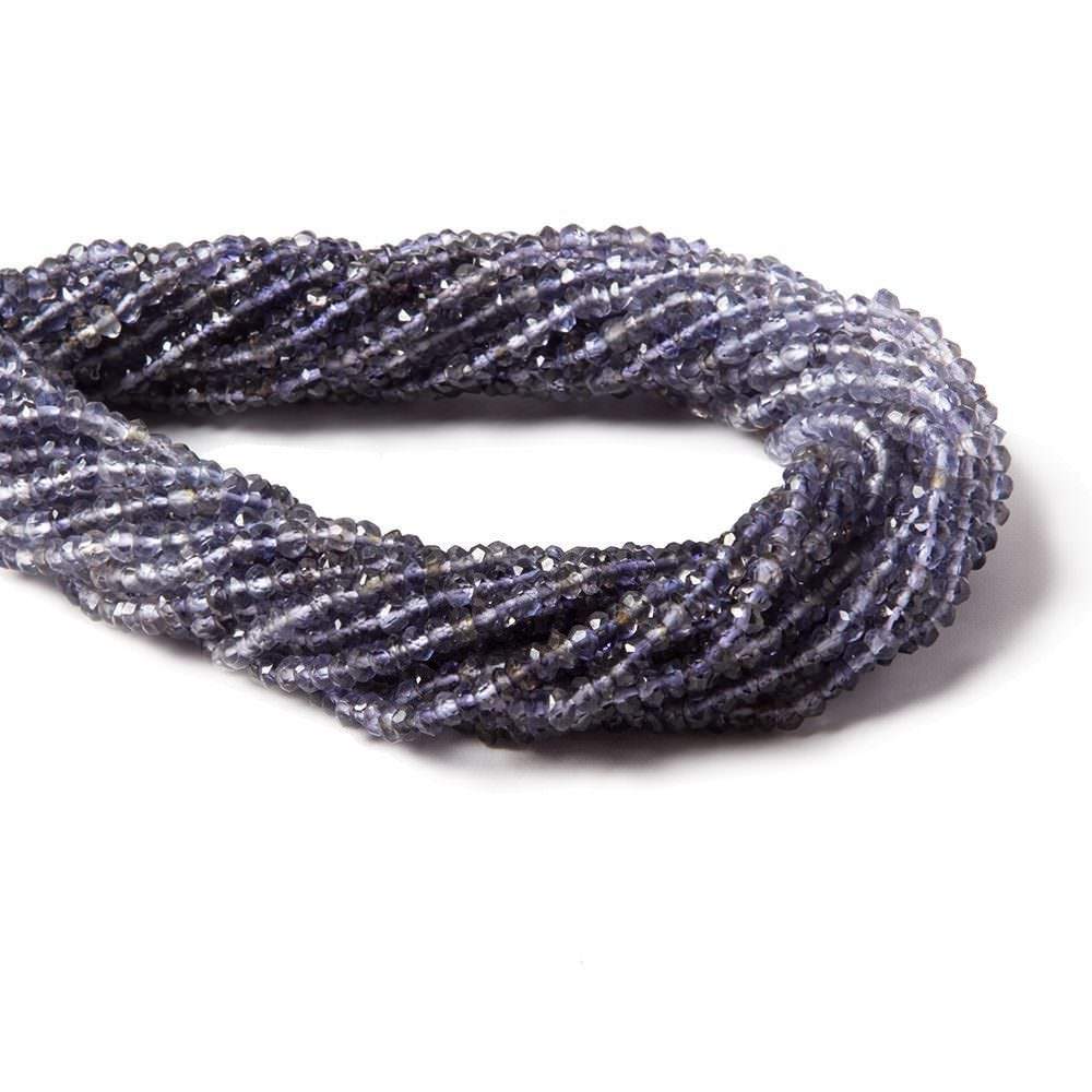 3mm Shaded Iolite Faceted Rondelle Beads 13 inch 185 pieces (ONLINE ORDER ONLY)
