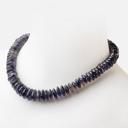 Iolite German Faceted Rondelle Necklace with a 14kt Gold Clasp AA (ONLINE ORDER ONLY)