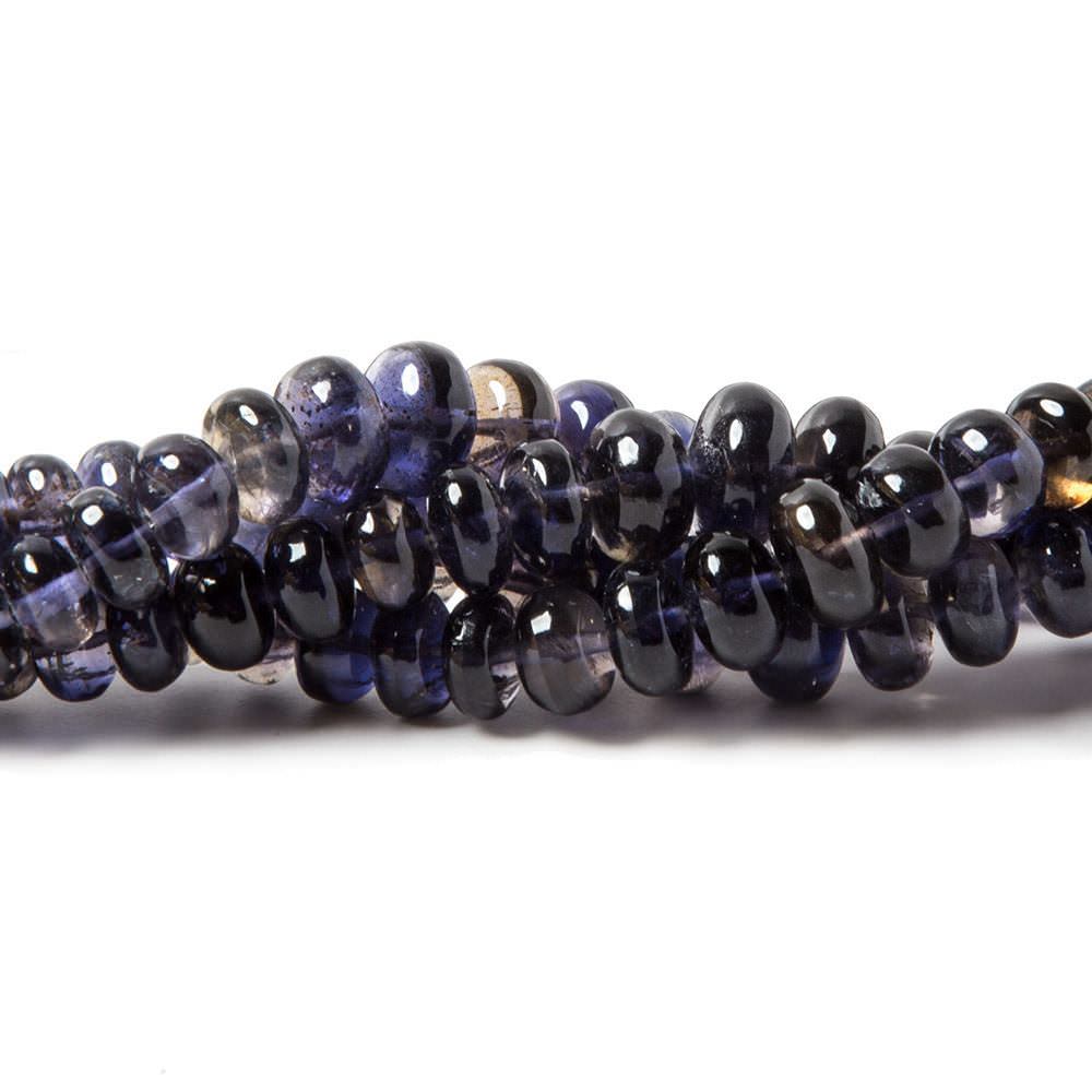 3-8mm Iolite Plain Rondelle Beads 16 inch 130 pieces (ONLINE ORDER ONLY)