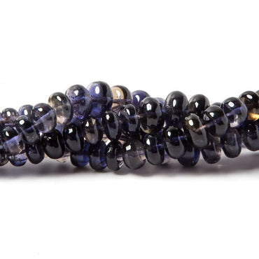 3-8mm Iolite Plain Rondelle Beads 16 inch 130 pieces (ONLINE ORDER ONLY)