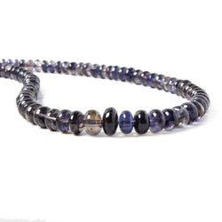 3-8mm Iolite Plain Rondelle Beads 16 inch 130 pieces (ONLINE ORDER ONLY)