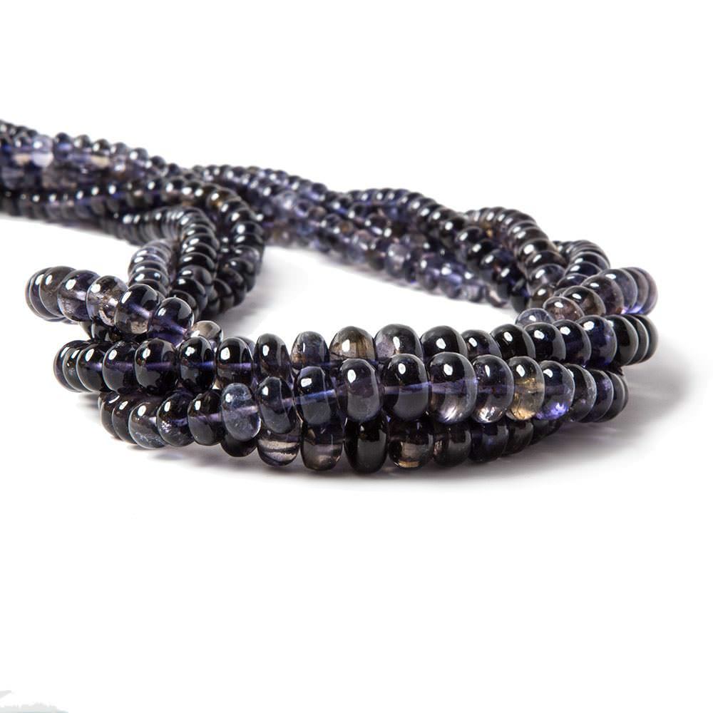 3-8mm Iolite Plain Rondelle Beads 16 inch 130 pieces (ONLINE ORDER ONLY)