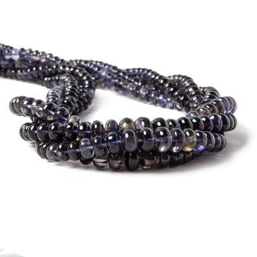 3-8mm Iolite Plain Rondelle Beads 16 inch 130 pieces (ONLINE ORDER ONLY)