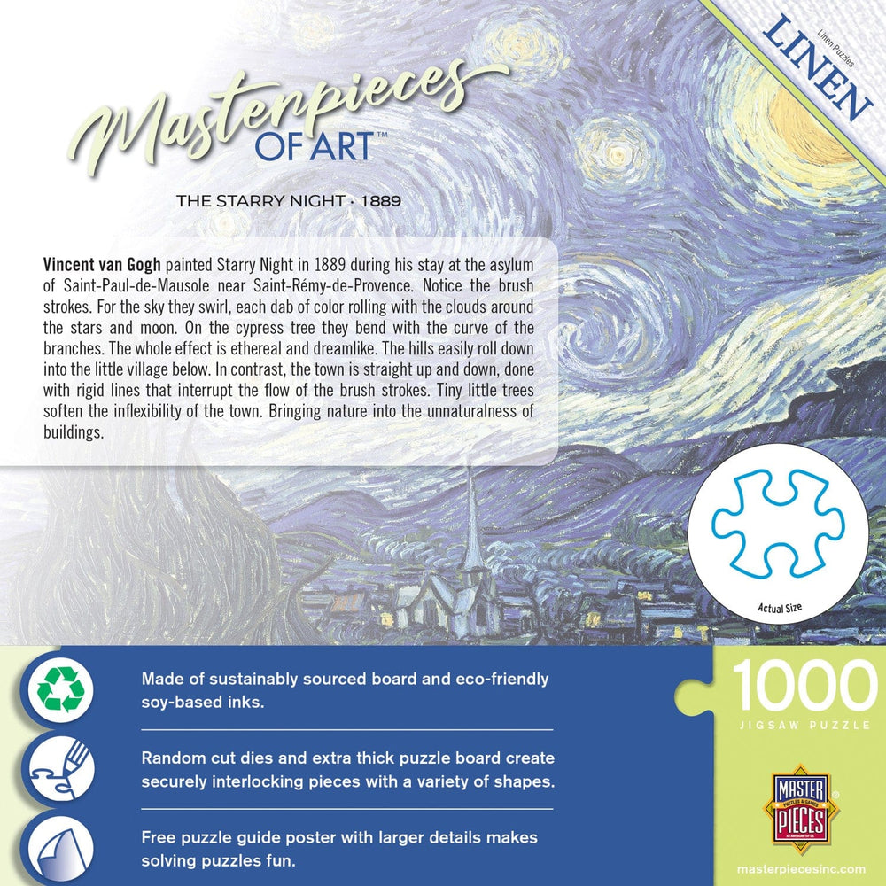 MasterPieces of Art - The Starry Night 1000 Piece Jigsaw Puzzle (ONLINE ORDER ONLY)