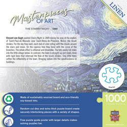 MasterPieces of Art - The Starry Night 1000 Piece Jigsaw Puzzle (ONLINE ORDER ONLY)