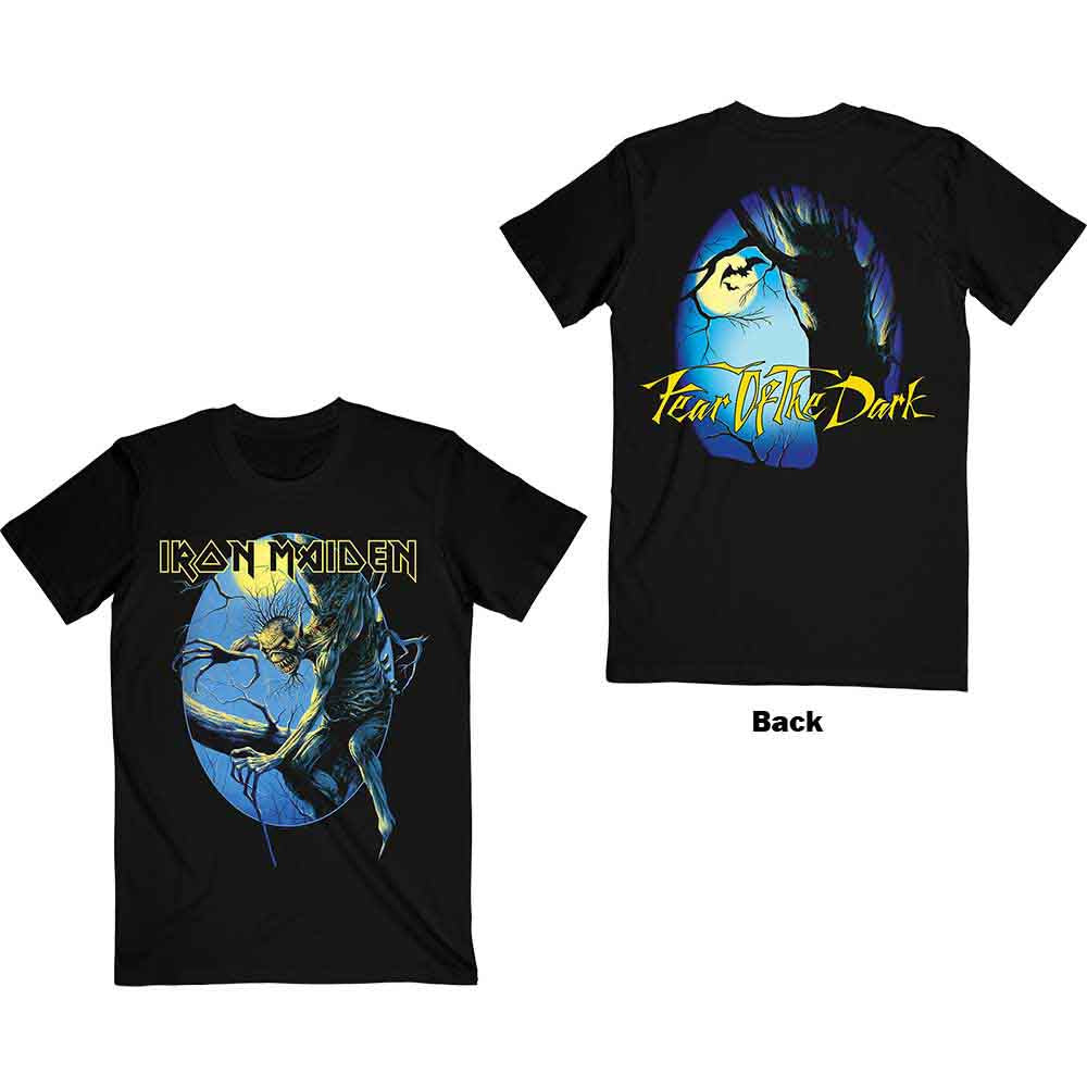 Fear of the Dark Oval Eddie Moon [T-Shirt] (ONLINE ORDER ONLY)