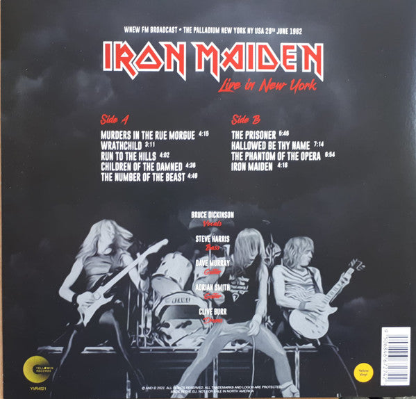 Iron Maiden - Live In New York: Palladium June 29th, 1982 (Yellow Vinyl) [Import] [Vinyl] (ONLINE ORDER ONLY)