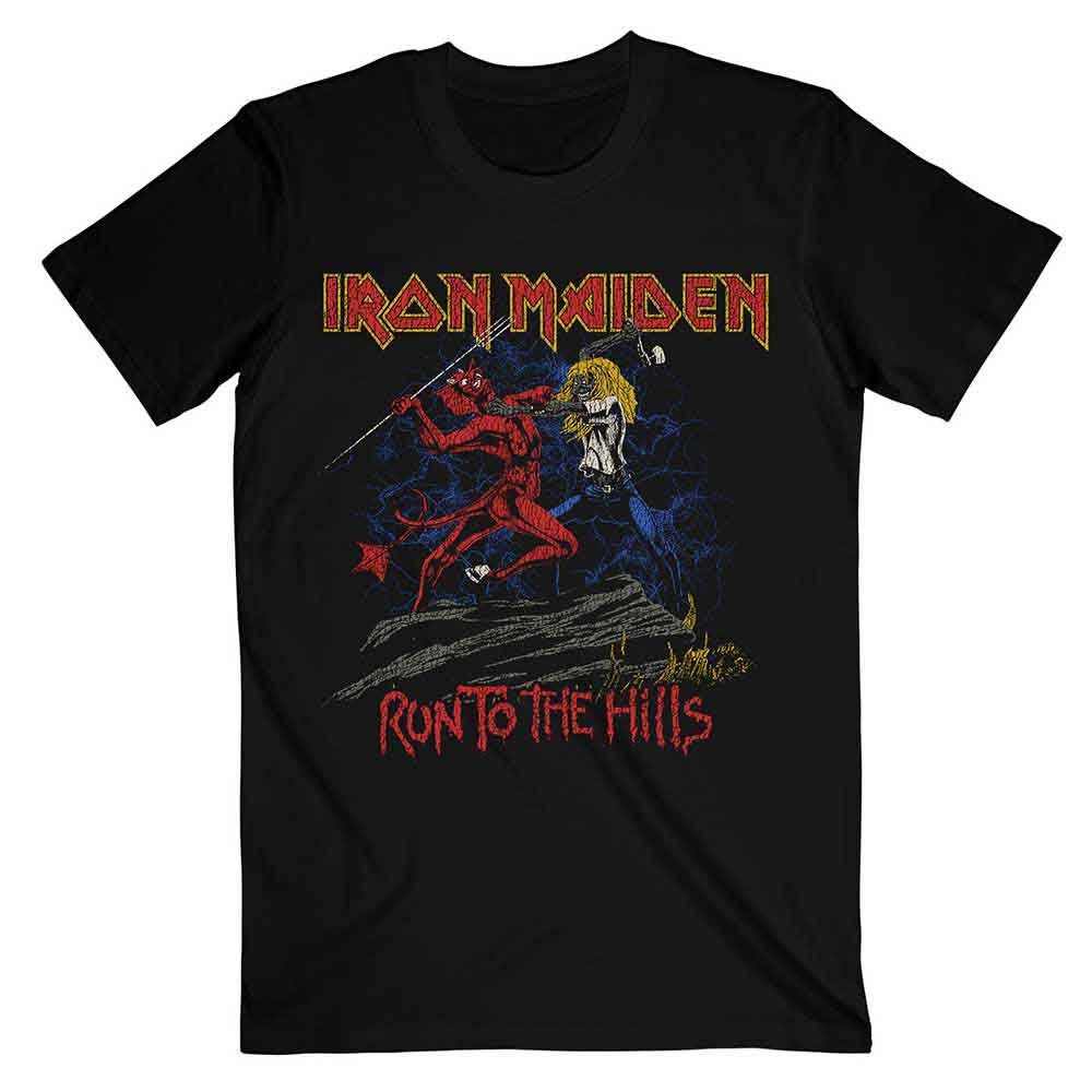 Number Of The Beast Run To The Hills Distress [T-Shirt] (ONLINE ORDER ONLY)